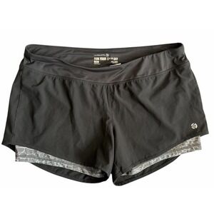 Jillian Michaels Impact Womens Running Shorts Black Lined Zip Pocket XXL 39x4